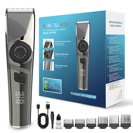 Professionel trådløs hårtrimmer til mænd med 6 positioneringskamme
