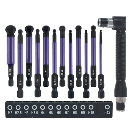 12 st Kulhuvud Insexnycklar Borrbitset Hex Skruvmejselbitset Stål