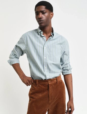 GANT Reg Archive Oxford Stripe Shirt - Blue - XL