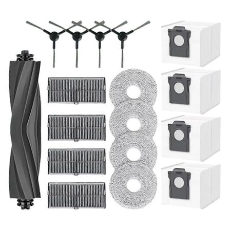 17 stk Tilbehør for Dreame L40 Ultra AE/D20 Ultra / RLD31SE/ MOVA E40 Ultra Støvsuger Hovedbørste Sidebørste Filter Mopp Støvpose