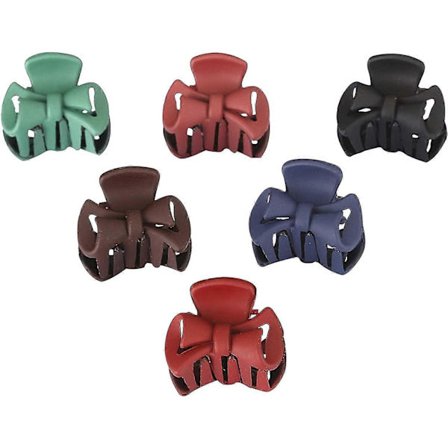 12 stk./sæt Små Sommerfugl Hårklemmer 6 Matte Farver Resin Skridsikre Hårstyling Tilbehør Mini Hårklemmer Dekorationer til Kvinder Piger