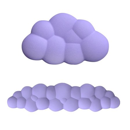 Moln Tangentbord Musmatta och Handledsstöd Set (Lila)