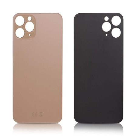 iPhone 11 Pro Max bagglas uden logo, høj kvalitet, guld