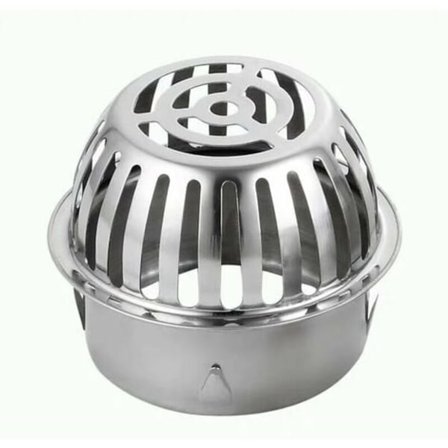 Rustfri Stål Tagrendeskræme Metal Tagrendebeskyttere til at Hjælpe med at Holde Afløbet Rent Stopper Tilstopning Blade og Affald Ø83mm