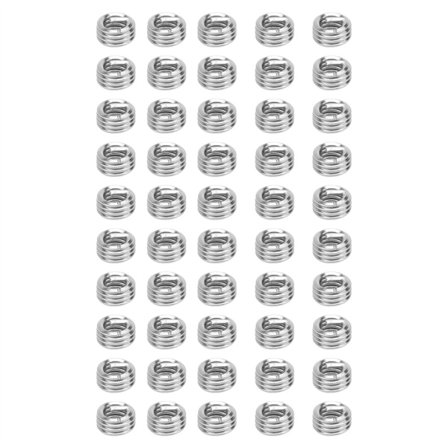 50 stk. gevindindsats skruebøsning indsatser til gevindhul reparationsværktøj 1/4in-201D