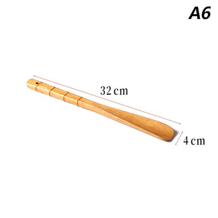 1 Stk Solid Wood Skohorn Træ Sko Horn Skoløfter