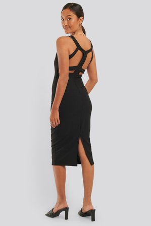 Trendyol Midikleid Mit Cut-Out Hinten - Rückenfreie Kleider - Schwarz - EU 38