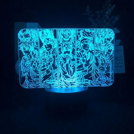 Anime Attack 3D Lampa Hange Zoe Levi Ackerman Sovrumsdekoration Bord Illusion Lampara Manga Present 3D Optisk Illusion Nattlampor PXJD