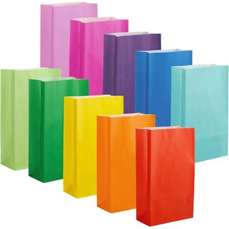 Papirposer - 30 Regnbue Papirfestposer - 14 x 24,5 x 7 cm