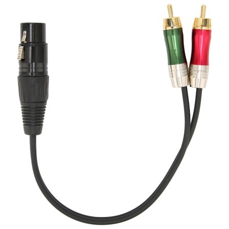XLR Hun til Dobbelt RCA Han Adapter Ubalanceret Y Splitter Patch Kabel 0,3m 1,0ft til Forstærker Mixer Mikrofon