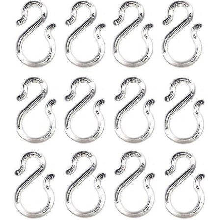 12 st 1,7 tum klara plastpunchskålskopp S-krokar