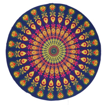 Rund matta Scarve Mandala Tapestry Beach Picknick matta filt