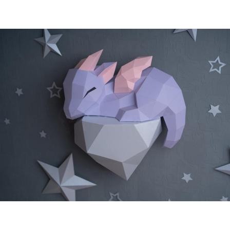 1 kpl lohikäärme paperikäsityö, 3D origami lohikäärme, DIY paperimalli