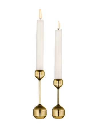 Silhouette 120+145 Candle Holder 2-Pack Home Decoration Candlesticks & Lanterns Candlesticks Gold LIND DNA