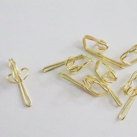 Gull-100 stykker gardinkroker, metallkroker, gardinrulle gardin