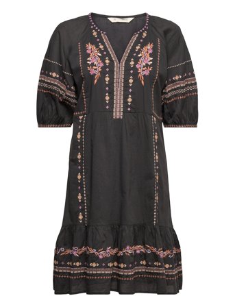 Amira Short Dress Dresses Shirt Dresses Svart ODD MOLLY*Betinget Tilbud