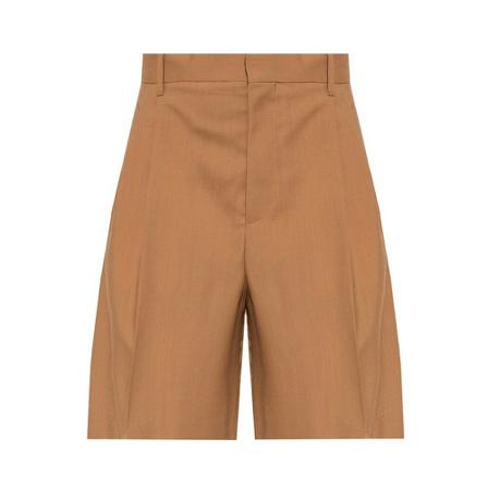 Marni, Wool pleat-front trousers Bruin, Dames, Maat:S,wol