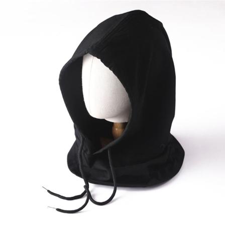 Puuvillainen Balaclava Vaalea Ohut hupullinen huivi MUSTA black