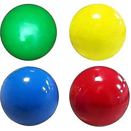 4 st Klibbiga Väggbollar Glow In The Dark Lysande Mål