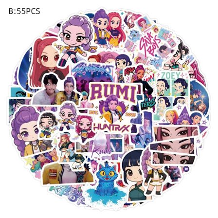 55/110 kpl KPop Demon Hunters -tarroja Derpy Tiger -tarroja Ph:lle