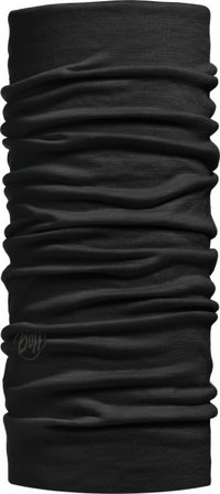 Buff Lightweight Merino Wool Tubular Unisex scarves Black OneSize