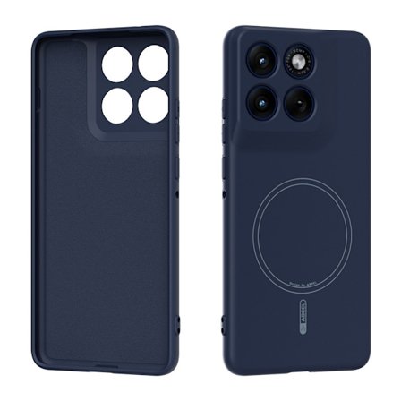 SKALO Motorola Edge 70 ABEEL Liquid Silicone Suojakuori - Tummansininen