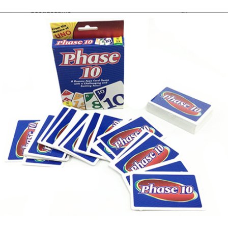 Phase 10 kortspill, perfekt for barn, familie eller voksne spillkvelder, egnet for barn fra 7 år og oppover-tfrf_yux