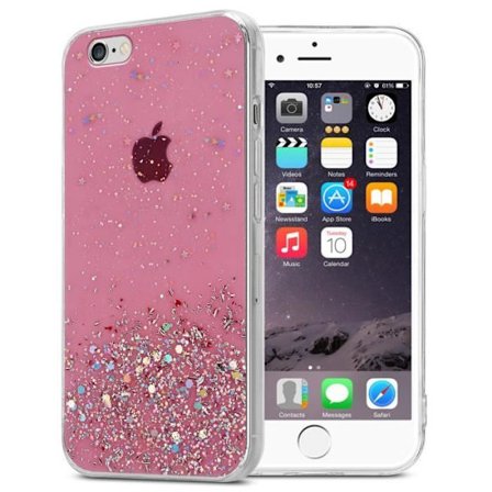Fodral för Apple iPhone 6 PLUS / 6S PLUS Fodral i rosa med glitterfodral Skyddande silikon TPU Glitter paljetter