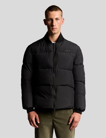 Lyle & Scott Puffer Bomber Jacket - Black - S
