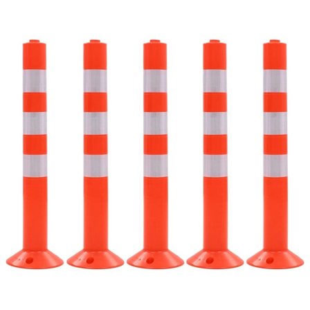 vidaXL Trafikpollare 5 st plast 75 cm