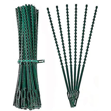 50 Plantebindere Justerbare Grønne Plastik Hurtigbindere Støtte