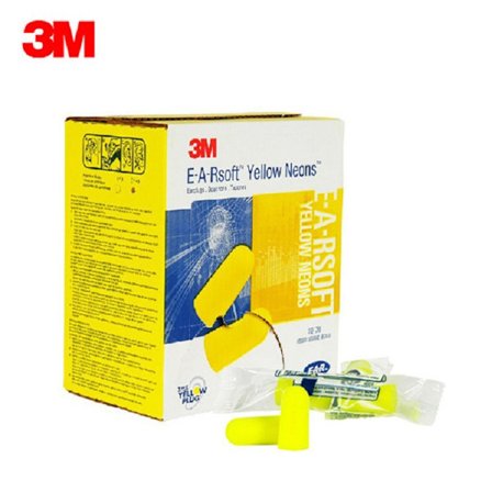 3m Ear Classic ørepropper 50 par pakket i par Gul Snr 28db høreværn 2024rui