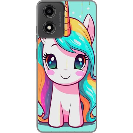 Kompatibelt Mobilskal till Motorola Motorola Moto E14 Söt Enhörning