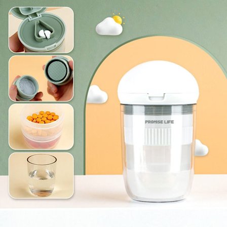 Pillekutter Tablettknuser HVIT