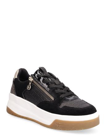 Woms Lace-Up Low-top Sneakers Sort Tamaris