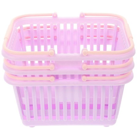 3 stk. Oppbevaringskurver for barn Grønnsakskasser Dagligvarekurver for barn Håndholdt kurv Plast handlekurv Plastkurv med håndtak