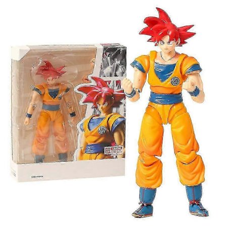 Dragon Ball Super Saiyan God Son Goku Shf Action Pvc Samlingsmodel Legetøj Anime Figur Legetøj