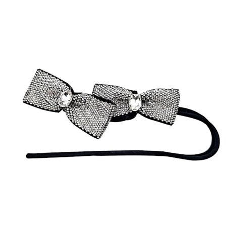 Hair Bun Maker Rhinestone Bow Hårklämma Bow Hair Stick