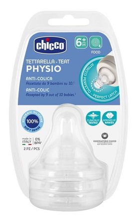 Chicco Tettarella 2 Pezzi Perfect5 Silicone 6M+