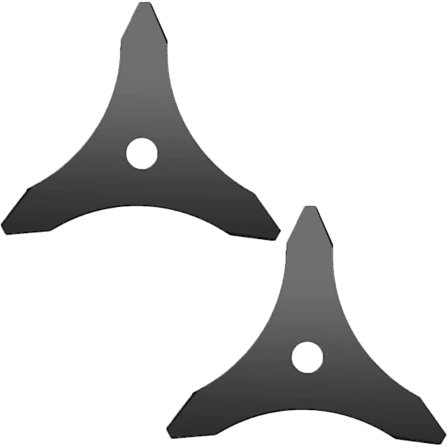 2 stk 12" gressklipperblad 3 tanns verktøy 25,4 mm diameter ugresskutter metallblad stål plen