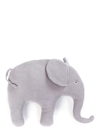 Smallstuff Elephant Cushion, Knitted, Blue Rose Lila
