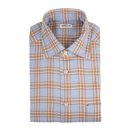 Kiton, Shirts Blauw, Heren, Maat:XL