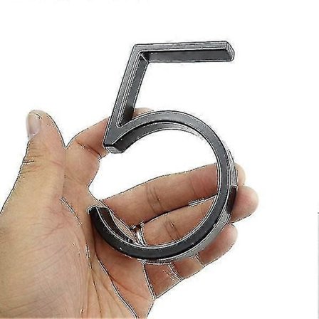 Musta talon numero ja kirjain 5 tuumaa 12,5 cm korkea