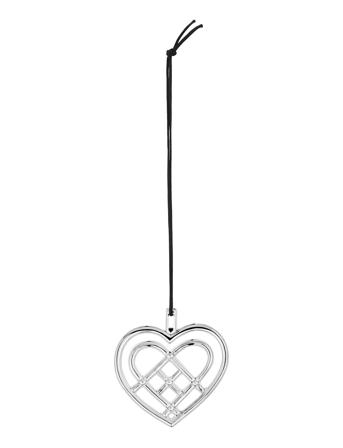 Flettet Julehjerte H6.5 Forsølvet Home Decoration Christmas Decoration Christmas Baubles & Tree Accessories Silver Rosendahl