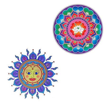 Vinduesmærkat - Golden Sun/Lotus - Sælges tilfældigt