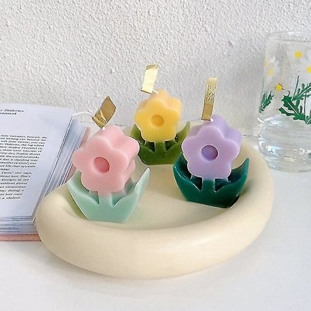 Tulipan Blomsterlys Paraffin Bryllupsgave Hjemmedekoration