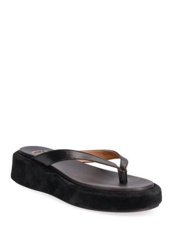 Roseo Black Nappa Shoes Summer Shoes Platform Sandals Svart ATP Atelier