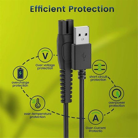 2 kpl 5V 1A USB-parranajokoneen laturin johto malleille QP2724 QP2834 QP1924 MG9520 sähköparranajokoneen trimmerin laturi C