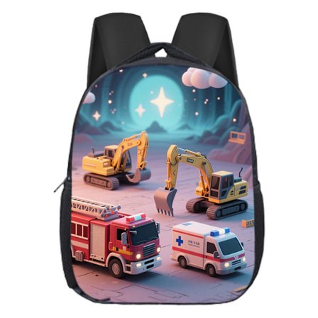 Gravemaskin Barnehage Skolesekk Barnetrykt Ryggsekk Skulderveske-17