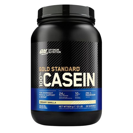 Optimum Nutrition Gold Standard 100% Casein Creamy Vanilla 924 g, Sport & Velvære, Protein & Energi, Proteinpulver